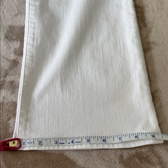 J. Crew Denim High Rise White Jeans Curvy Full Length Demi Boot Size 32 NWOT - Picture 11 of 13